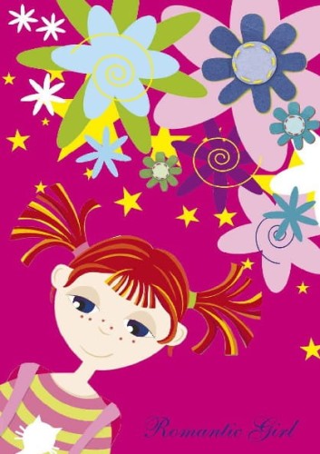 Zeszyt w linie. Romantic girl. Jeżynka różowa