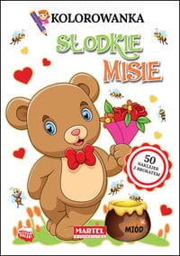 Kolorowanka Słodkie misie z naklejkami