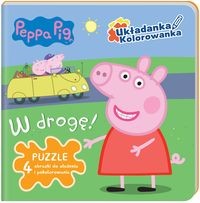 Peppa Pig Układanka - Kolorowanka W drogę.