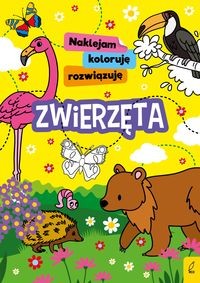 Zwierzęta. Naklejam, koloruję, rozwiązuję.