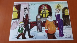 Kamishibai - karty z bajką Dziewczynka z zapałkami - format 38x28