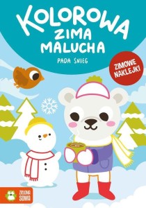 Kolorowa zima malucha. Pada śnieg (zimowe naklejki)