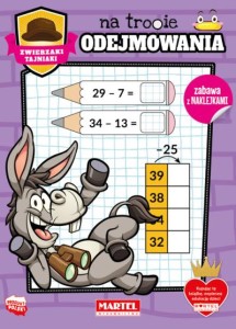 Zwierzaki tajniaki na tropie odejmowania (+ naklejki)