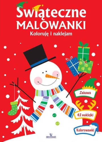 Koloruję i naklejam. Świąteczne malowanki (42 naklejki)
