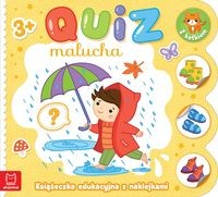 Quiz malucha Książeczka edukacyjna z naklejkami z kotkiem 3+