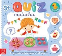 Quiz malucha Książeczka edukacyjna z naklejkami z kaczuszką 3+