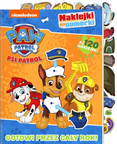 Gotowi przez cały rok! Psi Patrol. Naklejki na numerki (w środku naklejki)