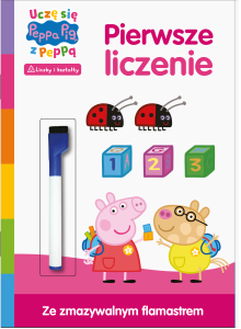 Peppa pig. Uczę się z Peppą. Zadania do ścierania 3. Pierwsze liczenie