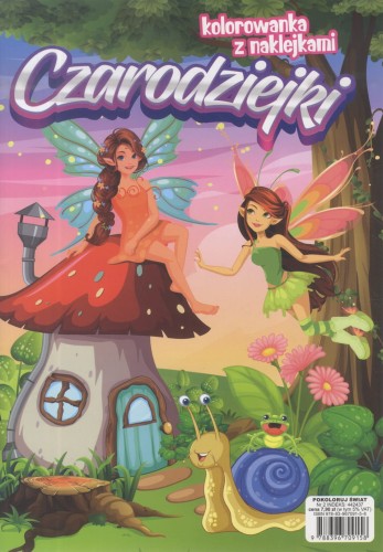 Kolorowanka z naklejkami. Czarodziejki.