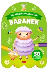 Wielkanocne kolorowanki. Baranek  (z naklejkami).
