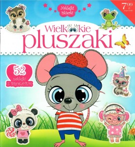 Naklejki iskierki. Wielkookie pluszaki (52 naklejki z brokatem)
