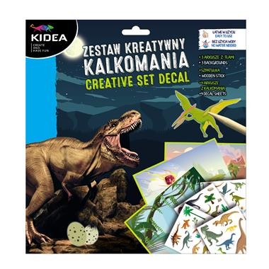 Zestaw kreatywny kalkomania Dinozaury KIDEA