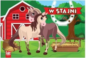 W stajni (kolorowanka z naklejkami)
