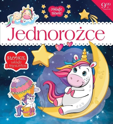 Naklejki iskierki. Jednorożce (30 naklejek z brokatem)