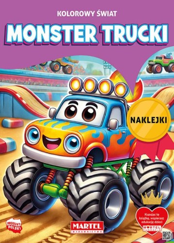 Kolorowanka z naklejkami Kolorowy świat. Monster Trucki