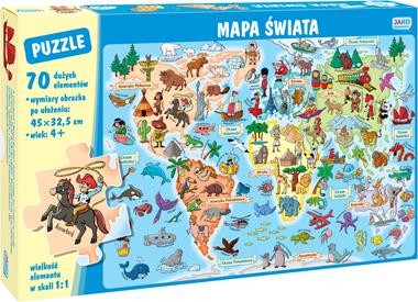 Puzzle 70 Mapa świata