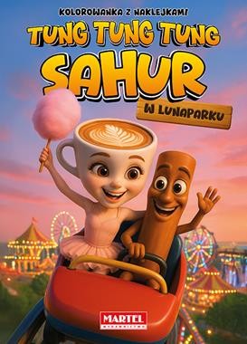 Kolorowanka z naklejkami. Tung Tung Sahur w lunaparku