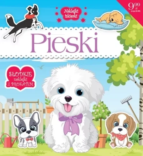 Naklejki iskierki. Pieski. Słodkie naklejki z brokatem 2