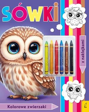 Kolorowanka z kredkami. Kolorowe zwierzaki. Sówki [zapowiedź 16.01.2026]