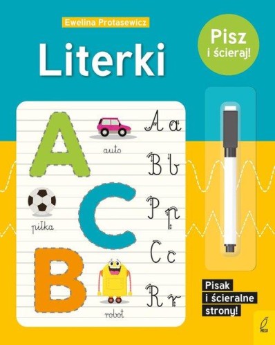 Pisz i ścieraj! Literki (pisak i ścieralne strony)