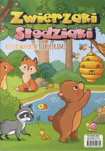 Kolorowanka z naklejkami. Zwierzaki Słodziaki