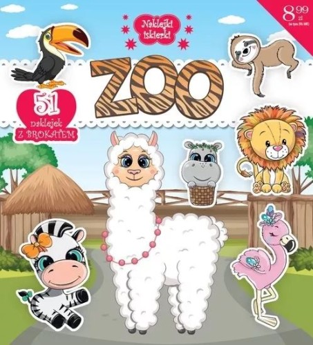 Naklejki iskierki. Zoo (51 naklejek z brokatem)