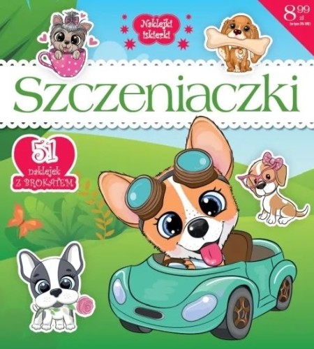 Naklejki iskierki. Szczeniaczki (51 naklejek z brokatem)