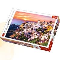 Puzzle 1000 Zachód słońca nad Santorini TREFL