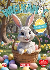 Kolorowanka Wielkanoc z zajączkiem (+ naklejki)