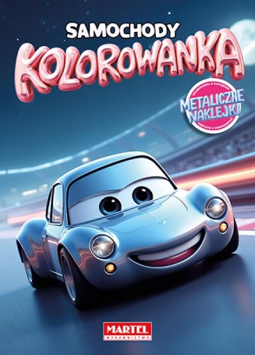Kolorowanka z naklejkami metalicznymi. Samochody