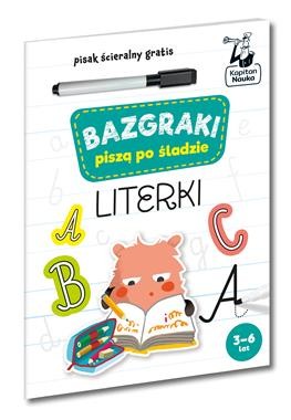 Kapitan Nauka. Bazgraki piszą po śladzie. Literki (+ pisak ścieralny)