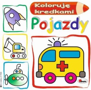 Koloruję kredkami pojazdy