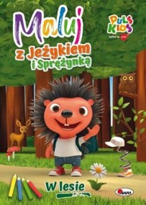 Maluj z jeżykiem i sprężynką w lesie