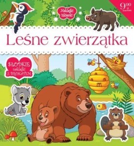 Naklejki iskierki. Leśne zwierzątka. Słodkie naklejki z brokatem