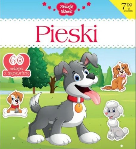 Naklejki iskierki. Pieski (60 naklejek z brokatem)1