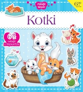 Naklejki iskierki. Kotki (64 naklejki z brokatem)