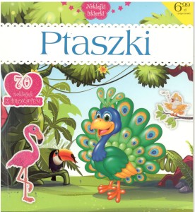 Naklejki iskierki. Ptaszki (70 naklejek z brokatem)