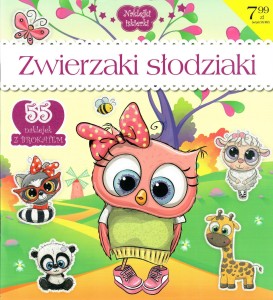 Naklejki iskierki. Zwierzaki słodziaki (55 naklejek z brokatem)