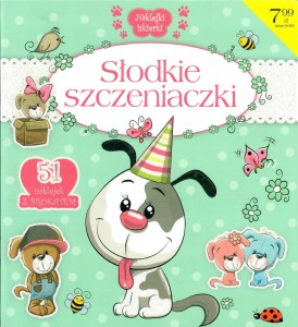 Naklejki iskierki. Słodkie szczeniaczki (51 naklejek z brokatem)