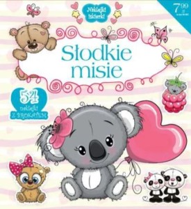 Naklejki iskierki. Słodkie misie (54 naklejki z brokatem)