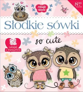 Naklejki iskierki. Słodkie sówki (51 naklejek z brokatem)