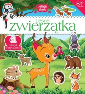 Naklejki iskierki. Leśne zwierzątka (61 naklejek z brokatem)
