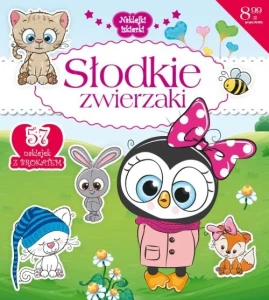 Naklejki iskierki. Słodkie zwierzaki (57 naklejek z brokatem)