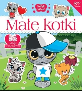 Naklejki iskierki. Małe kotki (54 naklejek z brokatem)2