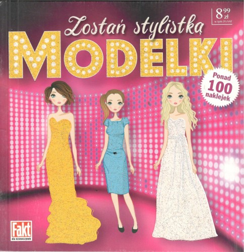 Modelki. Zostań stylistką (100 naklejek) okładka różowa
