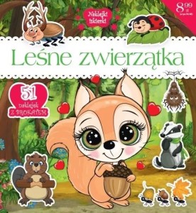Naklejki iskierki. Leśne zwierzątka (51 naklejek z brokatem)