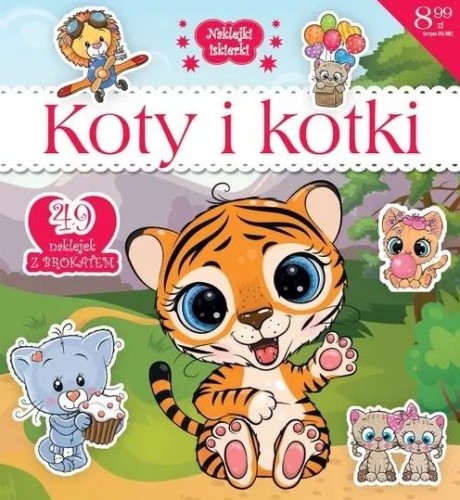 Naklejki iskierki. Koty i kotki (49 naklejek z brokatem)