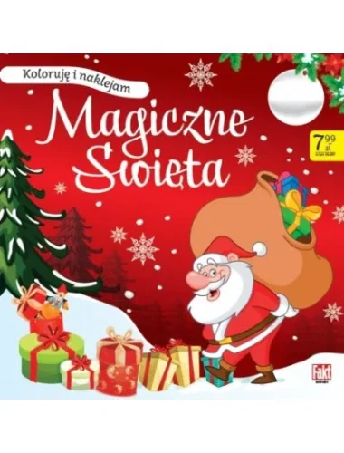 Koloruję i naklejam. Magiczne Święta (okładka czerwona) (+ naklejki)