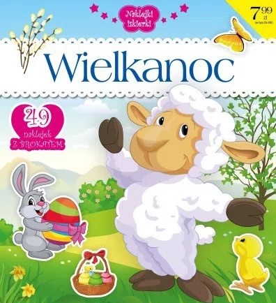 Naklejki iskierki. Wielkanoc (49 naklejek z brokatem)1
