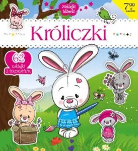 Naklejki iskierki. Króliczki (62 naklejki z brokatem)